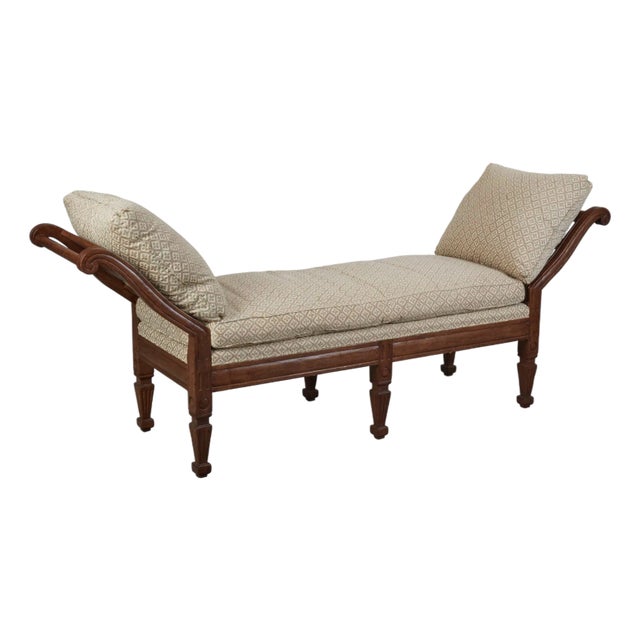 Rose Tarlow Melrose House 18th C Style Italian Neoclassical Walnut Bench - Fortuny For Sale