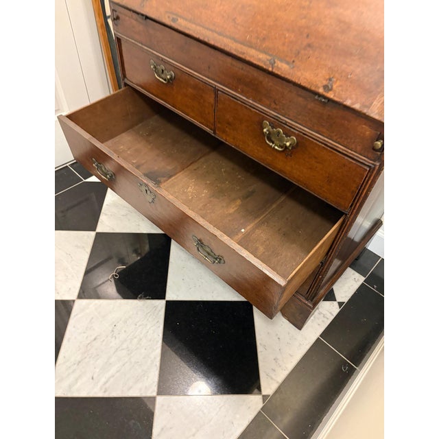 Antique English Georgian Style Slant Top Secretary Desk For Sale - Image 11 of 15