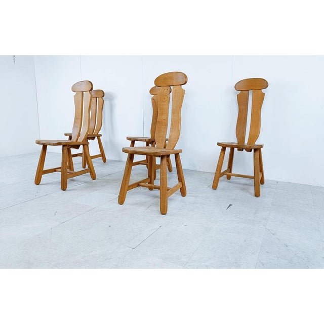 Vintage Dining Chairs by Depuydt, Belgium, 1960s, Set of 5 For Sale - Image 4 of 11