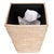 White Artifacts Rattan Square Tapered Waste Basket with Metal Liner in White Wash For Sale - Image 8 of 9