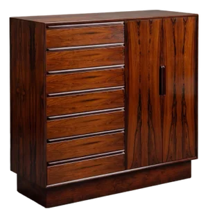 1970s Brazilian Rosewood Gentleman's Dresser Chest by Westnofa Sweden, Attributed