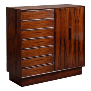 Brazilian Rosewood Gentleman's Dresser Chest by Westnofa Sweden For Sale