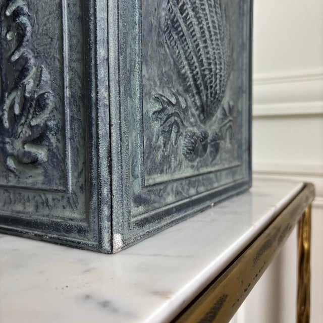 Late 20th Century Virginia Metal Crafters Cast Iron Seashell Motif Plaque Planter For Sale In Chicago - Image 6 of 12