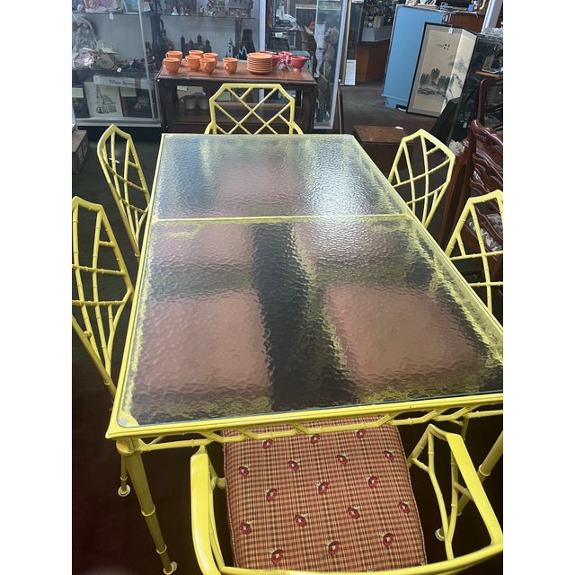 1960s Brown Jordan Calcutta Patio Dining Table With 4 Side and 2 Arm Chairs For Sale - Image 10 of 12