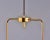 Mid-Century Modern Mid Century Scandinavian Teak Brass and Glass Two Light Fixture For Sale - Image 3 of 13
