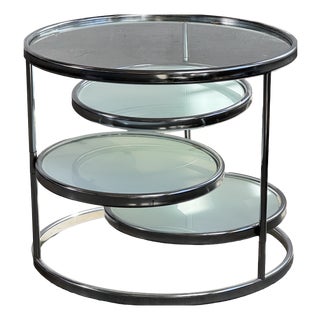 Vintage Chrome and Glass Coffee Table by Milo Baughman, 1990 For Sale