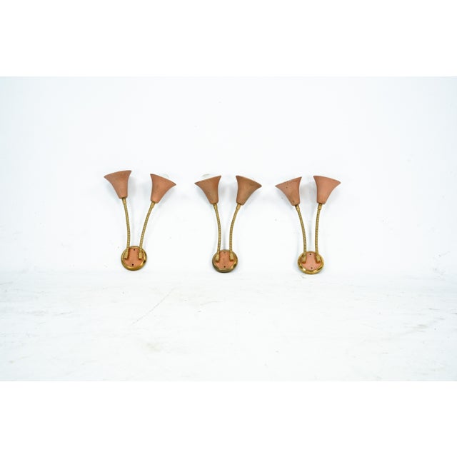 Mid-Century Wall Sconces in the style of Arredoluce, Italy, 1950s, Set of 3 For Sale - Image 12 of 12