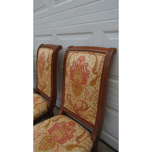 1980s Vintage Set of Four Ethan Allen Dining Room Chairs Designer For Sale - Image 5 of 9