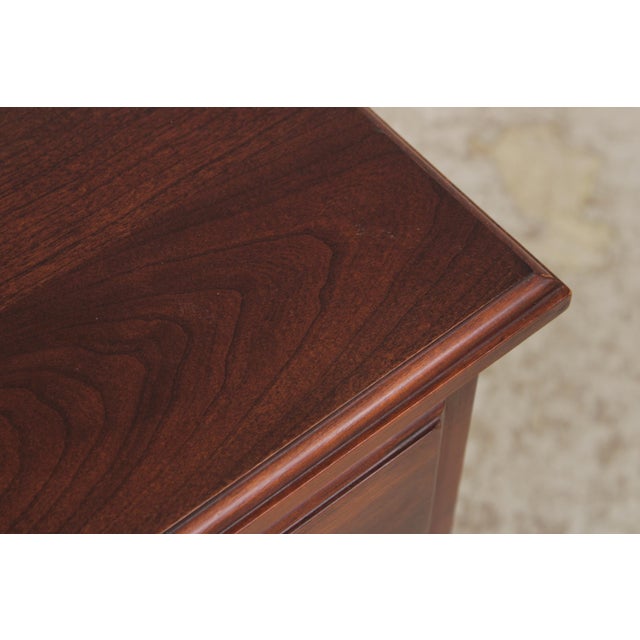 Brown Henkel Harris Cherry 4 Drawer Chairside Chest For Sale - Image 8 of 13