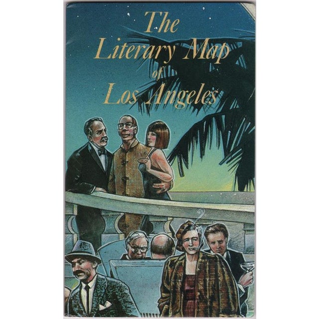 Vintage Literary Map of Los Angeles by Linda Ayriss, 1987 For Sale - Image 3 of 13