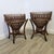 Mid-Century Modern Pair Mid-Century McGuire Style Rattan End Tables With Spiked Gallery Rims For Sale - Image 3 of 12