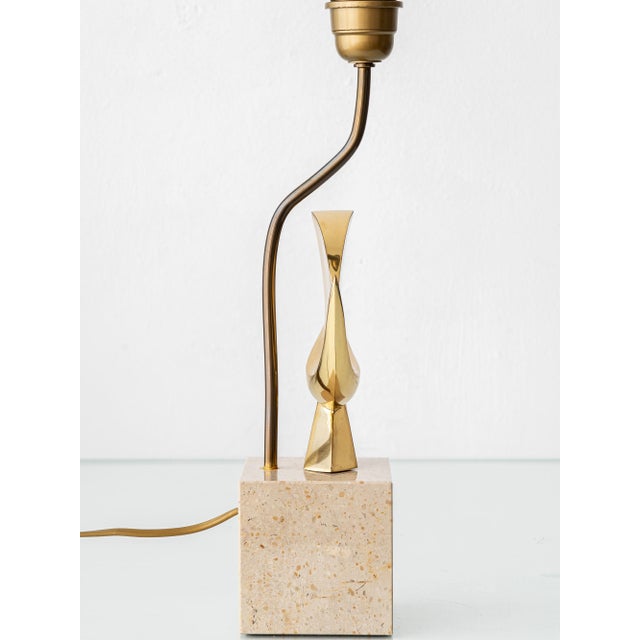 Metal Brass Bird Table Lamp by Philippe Jean, 1980 For Sale - Image 7 of 14