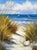 Serene Beach Dune Grasses Scene – Oil Painting on Canvas by Eric Son For Sale