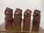 Brown Chinese Antique Bamboo Hand Carved Basket Crab Decorative Brush Pots, Set of 4 For Sale - Image 8 of 12