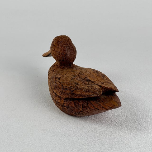 Vintage Hand Carved of Butternut Wood Duck by James Bloomer of Whitesburg, Kentucky For Sale - Image 4 of 12