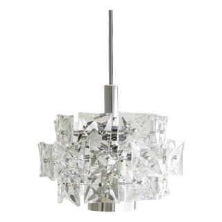 Chromed Chandelier with Crystals from Kinkeldey For Sale