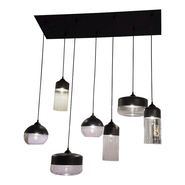 Hennepin Made Parallel Collection Pendant Chandelier, Custom For Sale