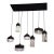 Hennepin Made Parallel Collection Pendant Chandelier, Custom For Sale