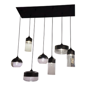 Hennepin Made Parallel Collection Pendant Chandelier, Custom