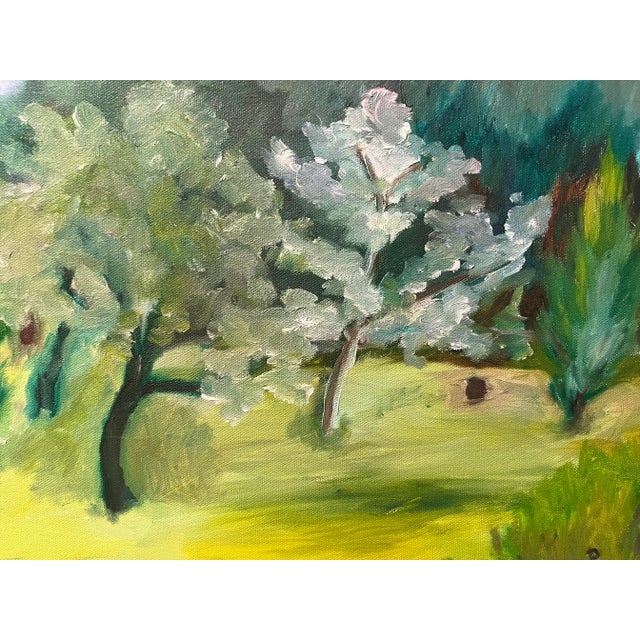 Landscape With Trees Acrylic Painting on Canvas From a Woodstock Studio For Sale - Image 4 of 8