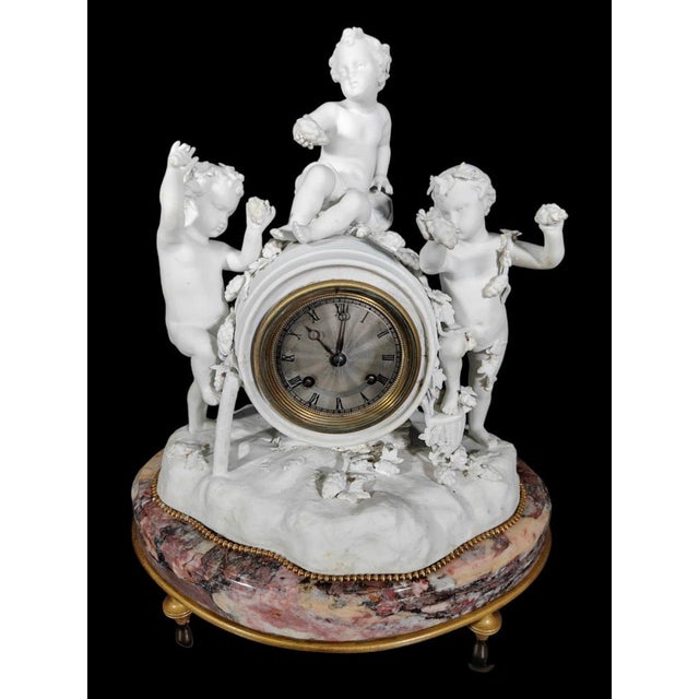 Porcelain Clock from Le Roy and Fills in Paris, 1830s For Sale - Image 12 of 14