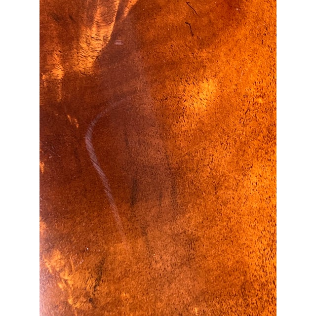 Baker Mahogany Oval Side Table With Shaped Brass Gallery For Sale - Image 12 of 13