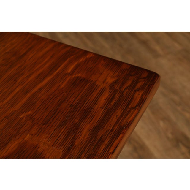 1900 - 1909 Gustav Stickley Antique Mission Oak Library Table For Sale - Image 5 of 15