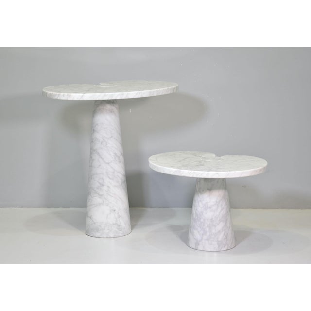 Carrara Marble Side Tables by Angelo Mangiarotti for Skipper, 1975, Set of 2 For Sale - Image 11 of 11