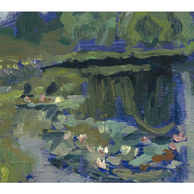 A giclée print of my original oil and acrylic painting, individually signed by me. The painting is titled "Frog's...