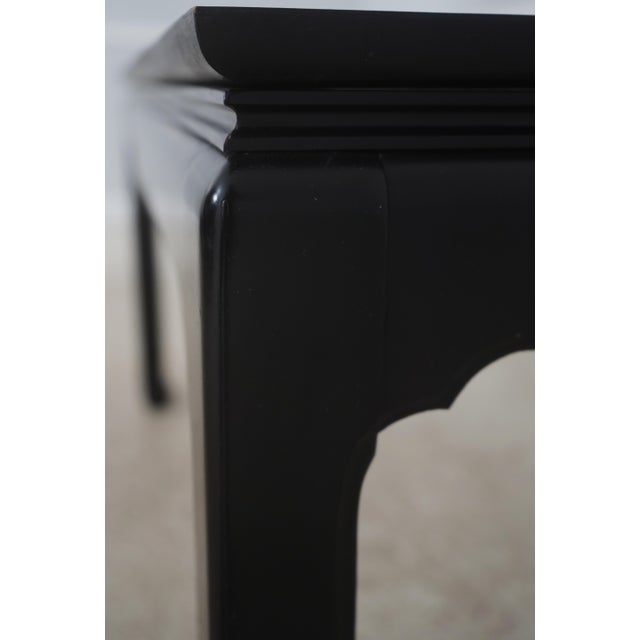 Black Chinese Black & Gold Decorated Console Table For Sale - Image 8 of 14