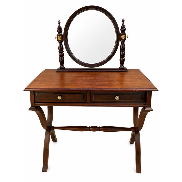 Wood Antique Empire Style Dressing Table, 1960s For Sale - Image 7 of 7