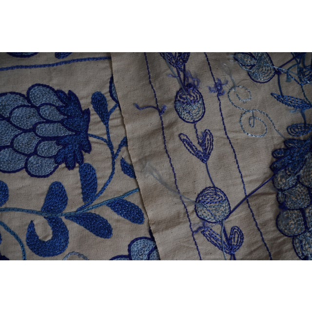 Hand Embroidered Suzani Table Runner – Tribal Wall Decor For Sale - Image 9 of 10