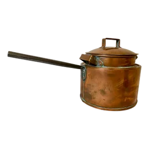 Antique Copper Double Boiler Cooking Pot From England - Circa 19th Century