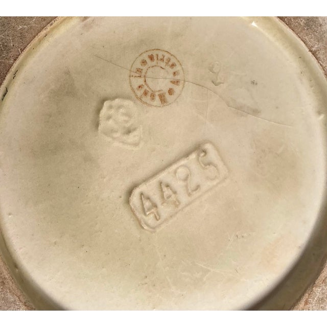 1900-1918 Josef Strnact Austria Vase Applied Peach Fruit Bisque Porcelain 14” Art Nouveau For Sale - Image 11 of 12