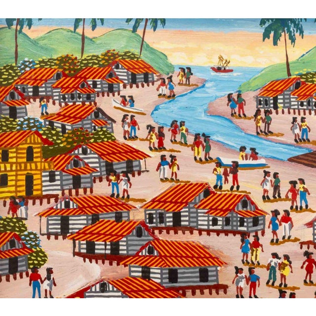 Illegibly Signed "Rio Prinzapolka, Bluefields" Acrylic on Canvas For Sale - Image 4 of 9