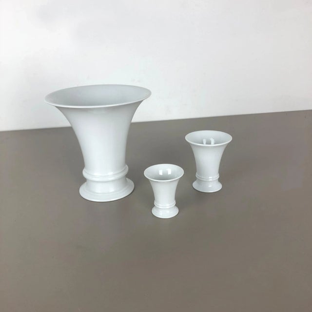 OP art porcelain vase Producer: Fürstenberg Ceramics, Germany Decade: 1970s This original vintage OP art vase was produced...