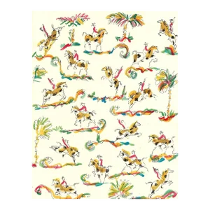 Cowboys and With Palm Trees Contemporary Original Painting by Pauline De Roussy De Sales