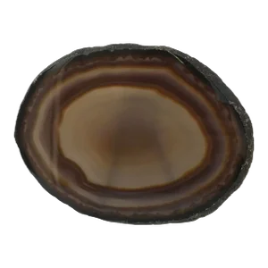 Vintage Translucent Agate Slice With Stand