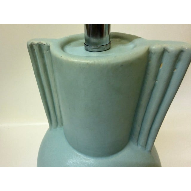 Vintage Art Deco Style Mint Green Ceramic Table Lamp Base – 11.5" For Sale - Image 10 of 16