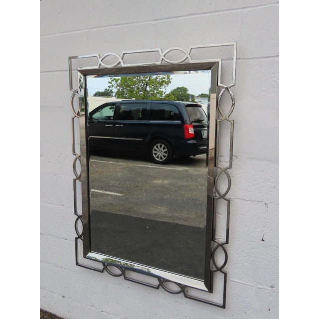 Bernhardt Chrome Mirror Criteria Collection Model No 363 321 Art Deco Style 6589 For Sale In Miami - Image 6 of 18