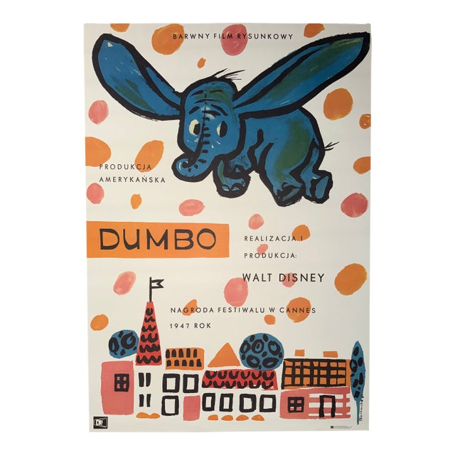 A. Huskowska – Dumbo (1961), Official Limited Edition Reprint Poster No. 26, Printed in Poland For Sale
