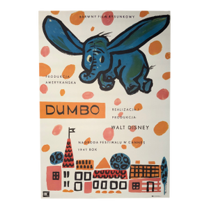 A. Huskowska – Dumbo (1961), Official Limited Edition Reprint Poster No. 26, Printed in Poland