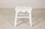 Vintage Chinese Rustic Country Style White Painted Wooden Stool For Sale - Image 11 of 16