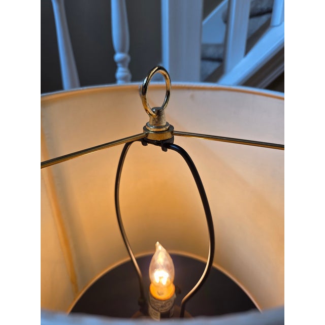 Vintage Faux Bamboo Brass Hollywood Regency/Chinoiserie Floor Lamp For Sale - Image 10 of 12