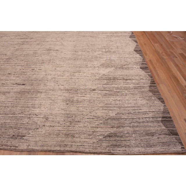 Modern Wool Pile Area Rug For Sale - Image 4 of 6