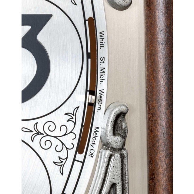 Wood Howard Miller Mahogany Case Grandfather Clock For Sale - Image 7 of 13