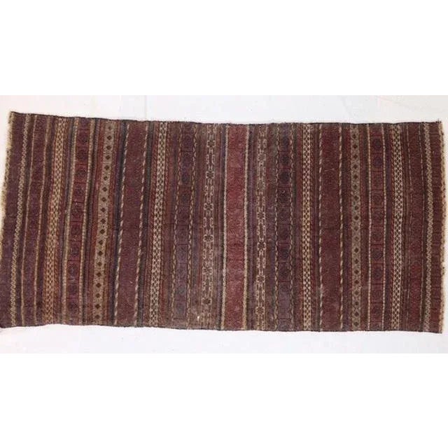 Wool , genuine hand made very fine antique Persian Soumak Kilim-
