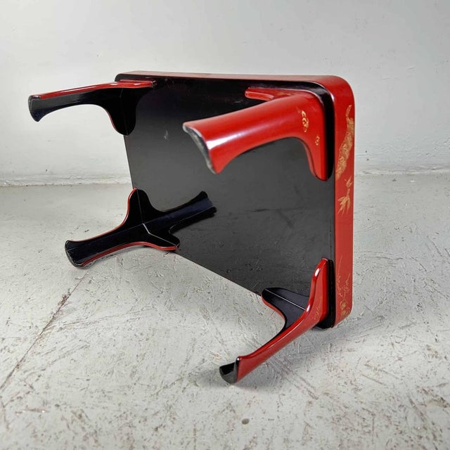 Taisho Era Shu-Nuri Ozen Dinner Set, Japan, 1920s, Set of 7 For Sale - Image 13 of 15