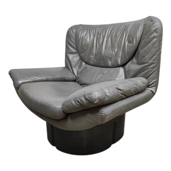 Vintage Il Poltrone Leather Lounge Chair by Ammannati & Vitelli, 1970s For Sale
