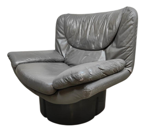 Vintage Il Poltrone Leather Lounge Chair by Ammannati & Vitelli, 1970s